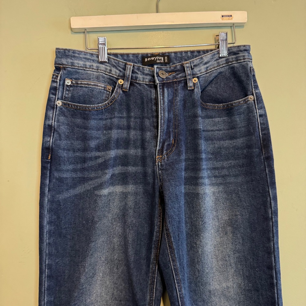 & Everything Denim Mens Dark Wash Casual Work Straight Leg Jeans Blue Size 31X30 - Picture 3 of 5